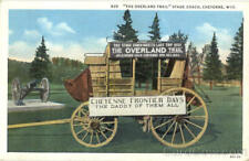Cheyenne,WY The Overland Trail Stage Coach Laramie County Wyoming Linen Postcard picture