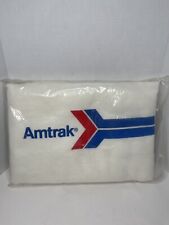 Vintage Amtrak Souvenir White Blanket Throw 50