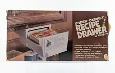 Vintage Under-Cabinet Recipe Drawer by Flambeau Almond  - NEW, NOS, Unused picture