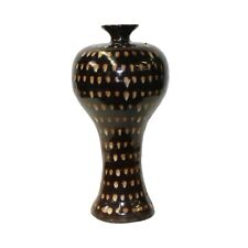 Chinese Ware Brown Black Pattern Glaze Ceramic Jar Vase ws1268 picture
