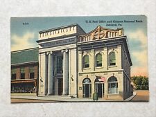 D2652 Postcard Ashland PA Pennsylvania Citizens National Bank Post office picture
