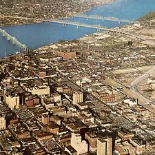 Postcard KY Aerial View of Louisville Kentucky Photo Billy Davis Teich 1965 picture