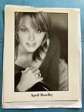 April Bowlby B&W , original talent agency headshot photo with credits picture