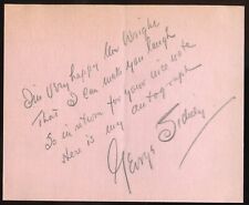 George Sidney d1945 signed autograph 4x4 Cut Actor The Cohens and Kellys Films picture