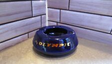 Vintage FLY OLYMPIC AIRLINES ASHTRAY Coronetti Cunardo ITALY Blue & Gold RARE picture