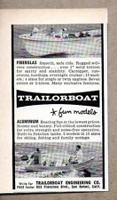 1960 Print Ad Trailorboat Fiberglass & Aluminum Boats San Rafael,CA picture