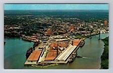 Beaumont TX-Texas, Aerial Of City Area, Antique, Vintage Souvenir Postcard picture