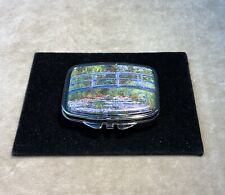 Pill Box with Monet Bridge Over a Pond of Water Lilies Design picture