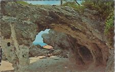 Natural Arches Sea Rocks Tucker's Town Bermuda Posted Chrome Vintage Post Card picture