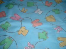 Vtg 80s Novelty Wamsutta Doll Clothes Hanging on Line Quilt Fabric 1Yx43 #517 picture