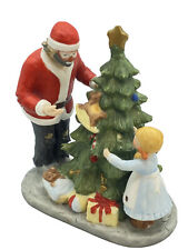 Emmett Kelly Jr SPIRIT OF CHRISTMAS Santa Claus Clown Girl Porcelain Figurine picture
