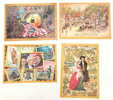 Betsy Ross Liberty Pole We the People Life Liberty Lot of 4 Patriotic Postcards picture