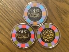 Lot of 3 $500 Chips from River City Grand Palais New Orleans, LA - Cancelled picture