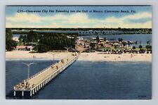 Clearwater Beach FL-Florida, Aerial Clearwater City Pier, Vintage Postcard picture
