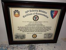38TH INFANTRY DIVISION / COMMEMORATIVE - CERTIFICATE OF COMMENDATION picture
