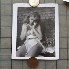 vintage 50’s Blonde PIN UP Risque Nude Original B&W Girlie Photo B2 picture
