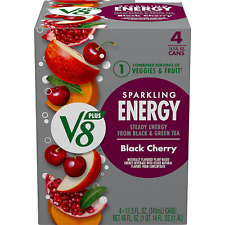 V8 Plus Energy Sparkling Black Cherry, 11.5 Fl Oz 4 Cans; Fresh,  picture