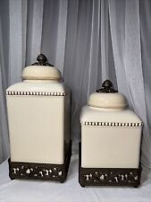 2 Gracious Goods Acanthus Leaf Cookie Canister 