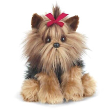 ✿ New BEARINGTON COLLECTION Plush Toy YORKIE YORKSHIRE TERRIER Red Bow Puppy Dog picture
