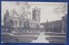 1918 Chicago Illinois University Tower Group Postcard & Cancel picture