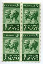 Mayo Clinic Doctors 60 Year Old Mint Vintage Stamp Block from 1964 picture