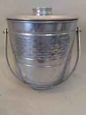 Vintage Mid Century Italian Ice Bucket by Nasco, Italy, Hammered Aluminum  picture