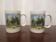 2 John Deere Coffee Mugs #31058 with Tractor & Farm Life Scenes 4.50