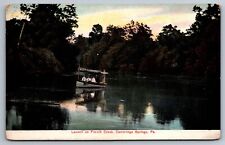 Postcard Cambridge Springs PA Pennsylvania Launch On French Creek Boat c1908 picture