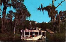 Congo Belle Glass Bottom Boat Wachee River Florida Chrome Cancel WOB Postcard picture