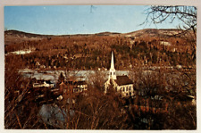 Early Winter Scene, Church, Waitsfield, Vermont VT Vintage Postcard picture