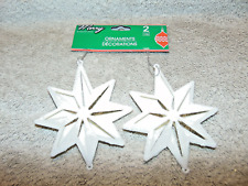 SNOWFLAKES Christmas Ornaments  Set of 2   #D picture