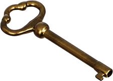 KY-2AB Antique Brass Plated Hollow Barrel Skeleton Key (Pack of 1) picture