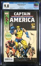 CAPTAIN AMERICA #5 2024💥CGC 9.8💥RUGG WOLVERINE 50th ANNIVERSARY HOMAGE TO #100 picture