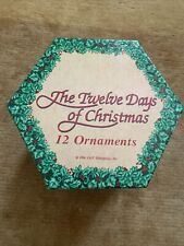 C&F Enterprises 12 Days Of Christmas Boxed Ornaments Hand Painted Paper Mache picture