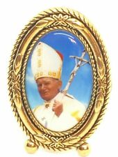 Gold-tone Framed Pope John Paul II Vatican Souvenir Keepsake picture