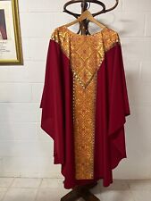 Red Gothic One of a Kind Vestment Chasuble with Stole picture