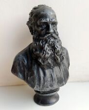 LEO TOLSTOY Old Bust Russian Writer statue bust USSR russian metal figurine picture