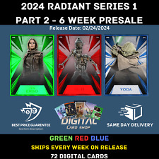 Topps Star Wars Card Trader RADIANT Series 1 Part 2 Green Red Blue 6 WK PRESALE picture