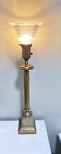 Vintage, Mid-Century Brass Torchiere Table Lamp, 36 in Tall Column Style picture