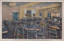 Washington, DC: Hi-Hat Cocktail Lounge Ambassador Hotel, vtg Restaurant Postcard picture