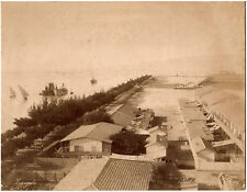 Egypt.Egypt.Port Fewffick Suez.Original Albuminated Photo 21.5 x27.5cm.Zangaki. picture