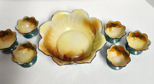 7 piece vintage nut bowl porcelain japan nut  bowl set 7 pieces picture