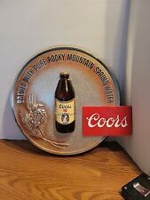 (VTG) 1980 Coors Beer 12oz Plastic Bottle 3-D Sign Bar Man Cave Game Room  picture