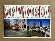 Postcard Portland Oregon Streetcar Trolley MAX Light Rail Train Vintage PC picture