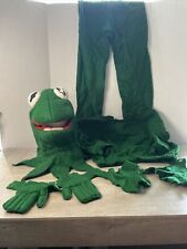 Vintage Handmade Kermit the Frog Costume Homemade Muppet Cosplay Henson Mask picture
