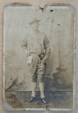 SPAN AMERICAN WAR CUBAN SOLDIER UNIFORM STUDIO CABINET 1880s ORIG PHOTO 659 picture
