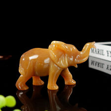Realistic Elephant Hand Carved Crystal Reiki Healing Decor Collection Totem Gift picture