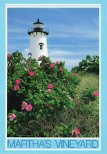 Postcard Edgartown Lighthouse Martha's Vineyard Massachusetts MA picture