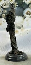 Bronze Sculpture; Austrian, Woman in Fur Coat, 14 inch Tall Masterpiece Original picture