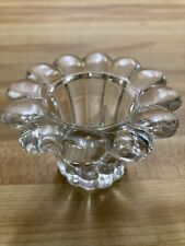 Vintage Italian Clear Glass Votive/Taper Candle Holder Made in Italy picture